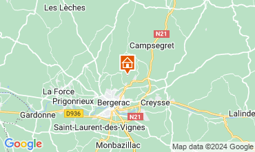 Map Bergerac Self-catering property 126943