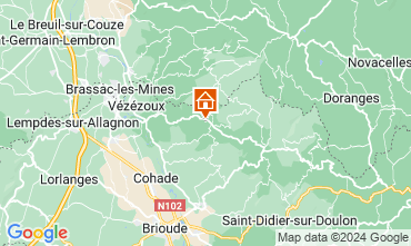 Map Brioude Self-catering property 125547