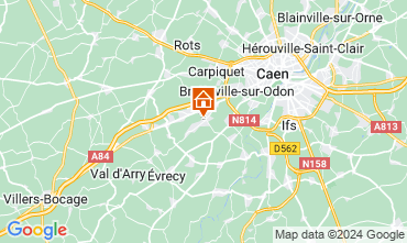 Map Caen Self-catering property 107559