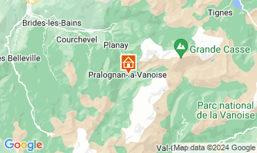 Map Pralognan la Vanoise Apartment 2287