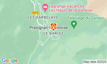 Map Pralognan la Vanoise Apartment 2287