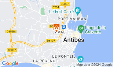 Map Antibes Apartment 106323