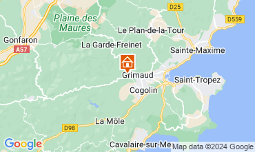 Map Grimaud Self-catering property 124491