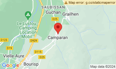 Map Saint Lary Soulan Self-catering property 65220