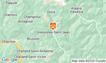 Map Gressoney Saint Jean Apartment 129089