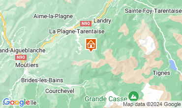 Map La Plagne Apartment 104259