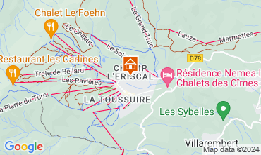 Map La Toussuire Apartment 120357