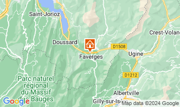 Map Annecy Self-catering property 127118