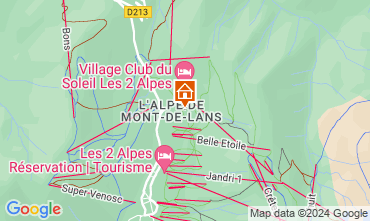 Map Les 2 Alpes Studio 100739