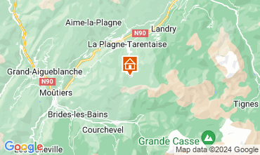 Map La Plagne Chalet 120544