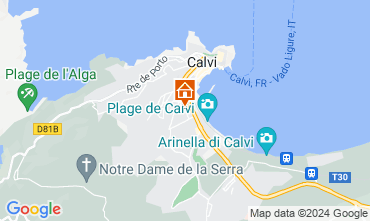 Map Calvi Apartment 67469