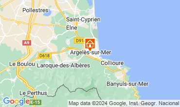 Map Argeles sur Mer House 128562