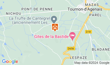 Map Tournon d'Agenais Self-catering property 12564
