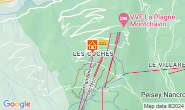 Map Montchavin les Coches Apartment 1979