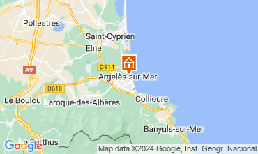 Map Argeles sur Mer Apartment 9849