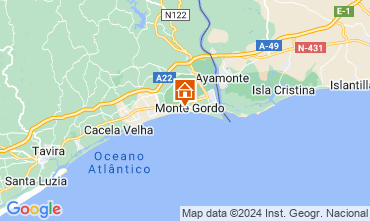 Map Monte Gordo Apartment 83181