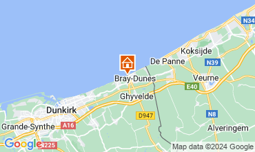 Map Bray-Dunes Apartment 23618