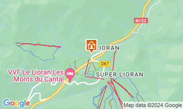Map Le Lioran Self-catering property 128011