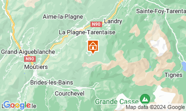 Map La Plagne Apartment 100759