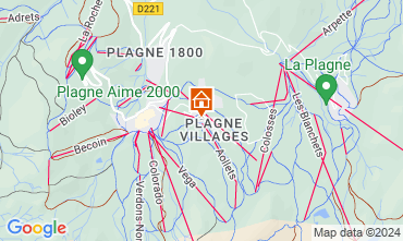 Map La Plagne Apartment 100759