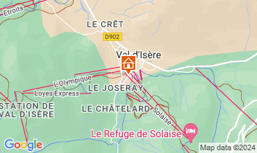 Map Val d'Isre Apartment 121693