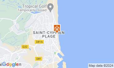 Map Saint Cyprien Plage Apartment 62558
