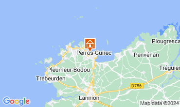 Map Perros-Guirec Apartment 7423