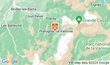 Map Pralognan la Vanoise Apartment 62787
