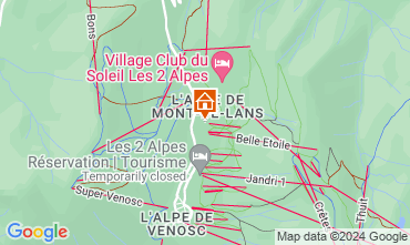 Map Les 2 Alpes Studio 128812