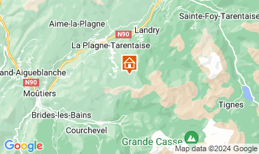 Map La Plagne Apartment 119344