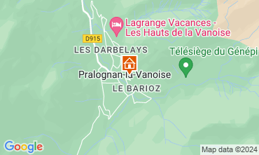 Map Pralognan la Vanoise Apartment 93265