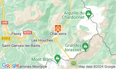 Map Chamonix Mont-Blanc Apartment 127598