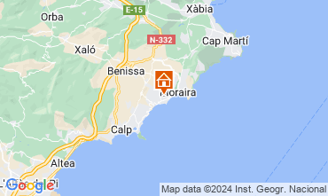 Map Moraira Bungalow 124782