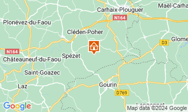 Map Carhaix-Plouguer Self-catering property 121545