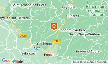 Map Laguiole Self-catering property 120663