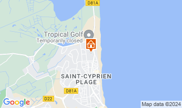 Map Saint Cyprien Plage Studio 55227