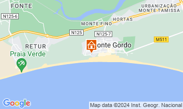 Map Monte Gordo Apartment 80752