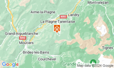 Map La Plagne Apartment 111565