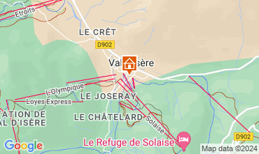 Map Val d'Isre Apartment 72988