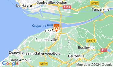 Map Honfleur Self-catering property 123113