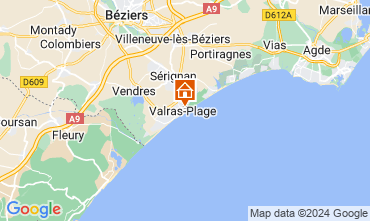 Map Valras-Plage Apartment 127546