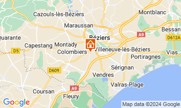 Map Beziers Self-catering property 123030