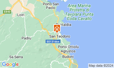 Map San Teodoro Apartment 125419