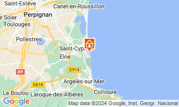 Map Saint Cyprien Plage Studio 117947