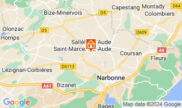 Map Narbonne Villa 125783