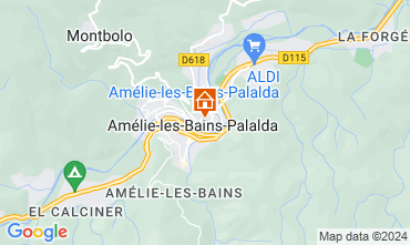 Map Amlie-Les-Bains Studio 127340