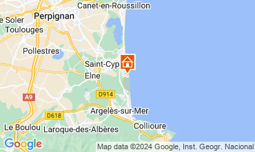 Map Saint Cyprien Plage Apartment 123805