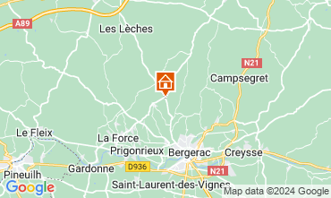 Map Bergerac Self-catering property 106775