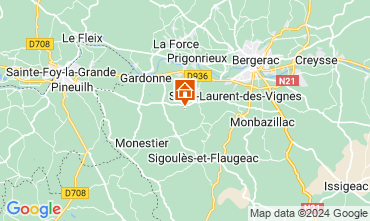 Map Bergerac Self-catering property 127916