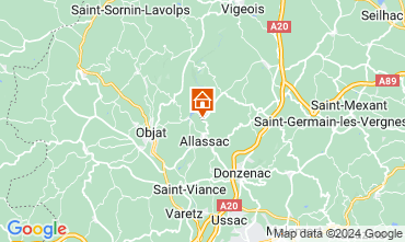 Map Brive-la-Gaillarde Self-catering property 92338